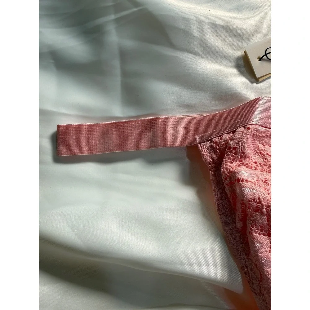 Cosabella Men's‎ Pink Lace Thong Sexy Sheer Italian Designer Underwear Size XL